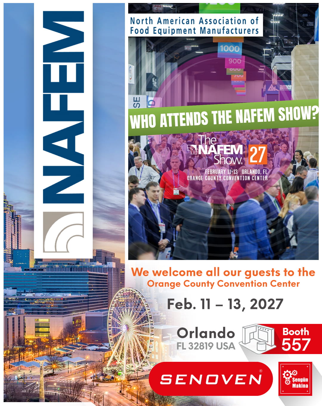 Nafem Show - Orlando FL. US / 11-13 Şubat 2027 Fair Participation | Şengün Makina